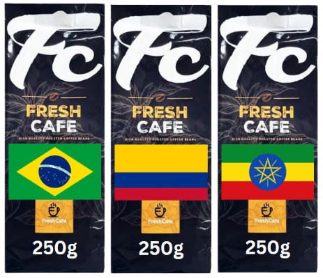 מיקס 750 גרם 100% ערביקה טחון למקינטה חד זני FreshCafe מיקס 750 גרם 100% ערביקה טחון למקינטה חד זני FreshCafe